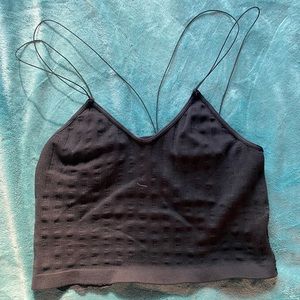 Black lace back cami